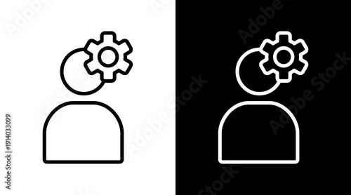 Innovation White Icon Set Vector 