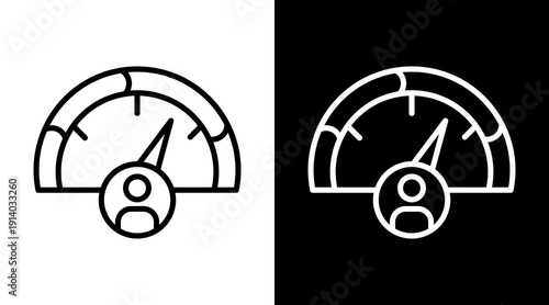 Performance White Icon Set Vector 
