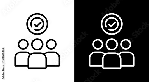 Group White Icon Set Vector 
