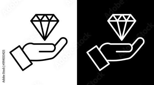 Value White Icon Set Vector 