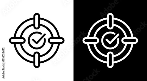 Goal White Icon Set Vector 