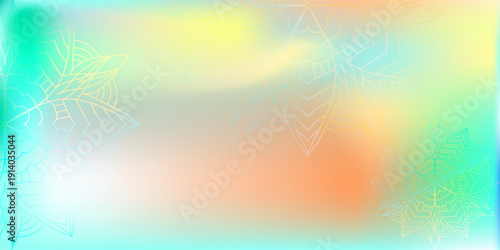 Threadbare background with ornate linear mandala pattern on gradient background. For decoration invitation, cards, logos, cover, brochure, flyer, banner. Islam, arabic, Indian, ottoman motifs	