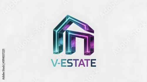 Wallpaper Mural Modern geometric logo design featuring house and letter M for real estate company branding Torontodigital.ca