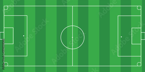 Football field. Football field lines style. Black field and stadium outline scheme on white background.