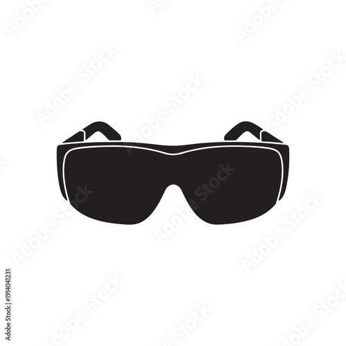 Safety glasses silhouette  vector flat illustration design.