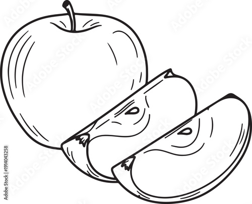 Fresh apple cut into slices showcasing its crisp texture and inviting freshness perfect for healthy snacking and culinary delights everyday with simple yet elegant presentation.