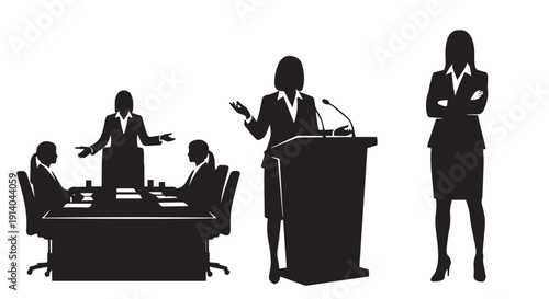 Women in Leadership & Business Icon Set