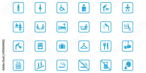 Accessibility Public Facility Information Symbol Vector Icons