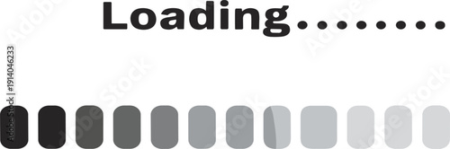 Loading Progress Bar Icon with Gradient Status Indicators and Buffer Animation Elements for App Interface, Download Process, and Web UI Design