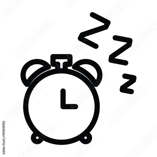 sleeping time outline icon vector design good for web or mobile app