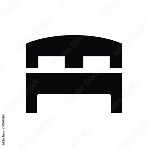 bed solid icon vector design good for web or mobile app
