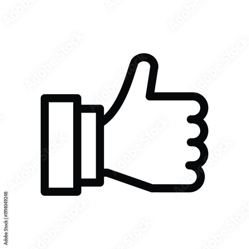 tumbs up outline icon vector design good for web or mobile app