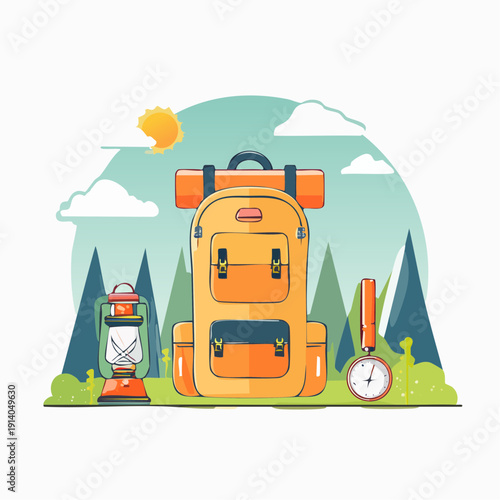 Outdoor Adventure Gear Essentials Backpacking Equipment for Wilderness Exploration and Camping Trips