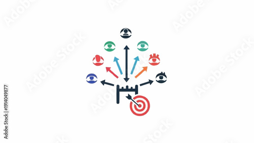 Fotografie Many sided conceptual target symbol.