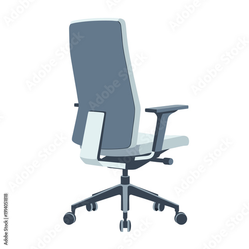 Ergonomic office chair with adjustable armrests and lumbar support on wheels for home or workspace comfort