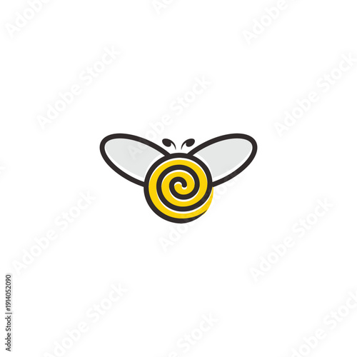 Bee Logo Design A Simple and Elegant Illustration.