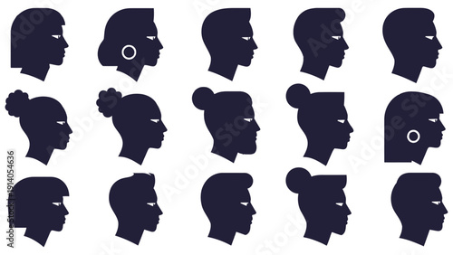 diverse human profiles representing modern identity and community an inclusive collection of minimalist user avatars for digital design needs