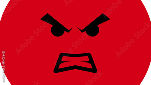 angry red face illustration with scowling brows and an open mouth conveying strong emotions of frustration rage and intense displeasure.