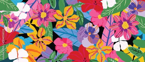 Spring and summer sunflower pastel floral background vector illustration with yellow and lavender colors. Vibrant botanical design for wallpaper, banners, invitations, fabric and digital templates.