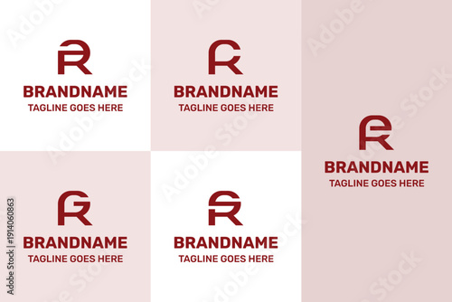 Letters RA RC RE RG ES Luxury Logo Set, for AR CR ER GR SR Initials