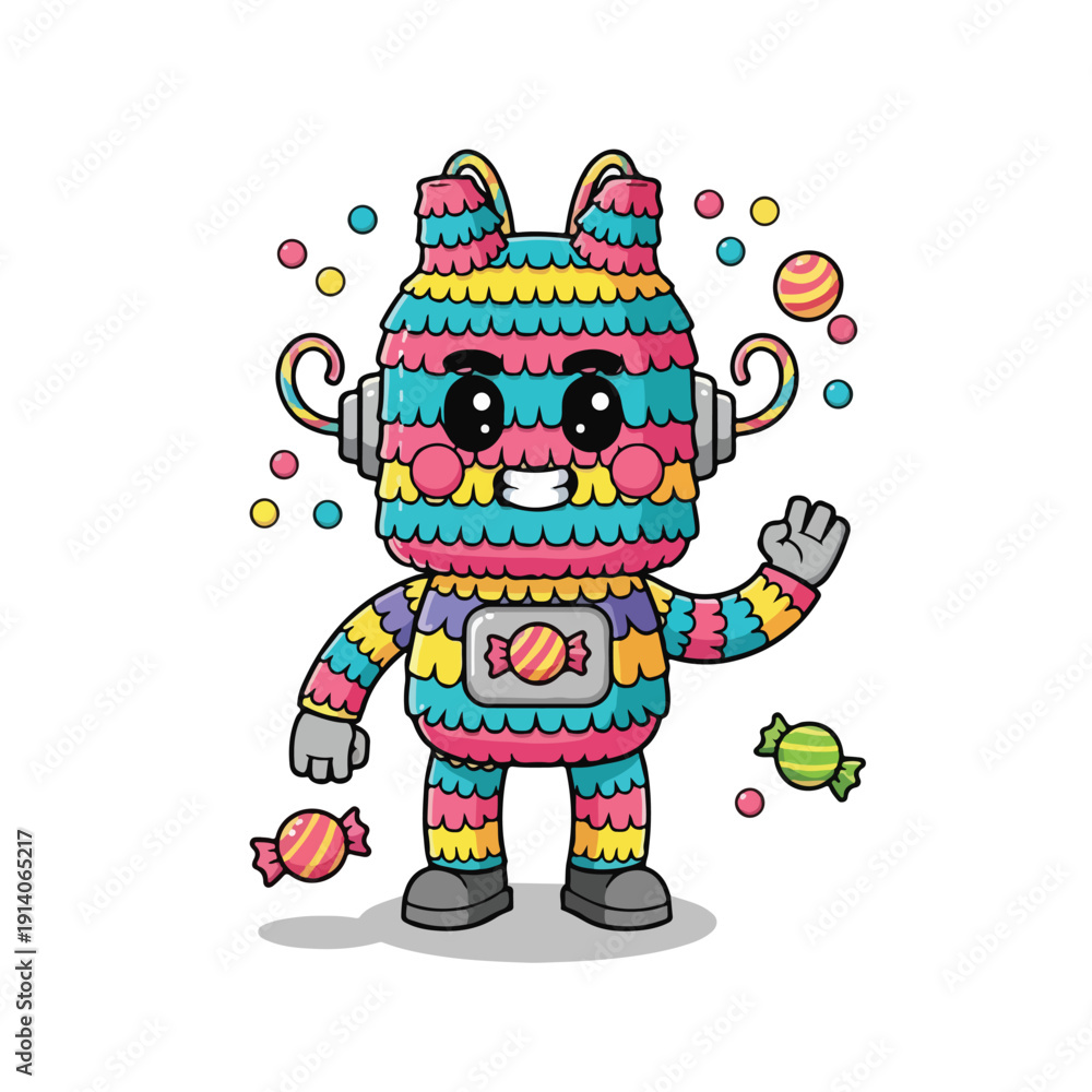 Fototapeta premium Colorful Candy Monster Character