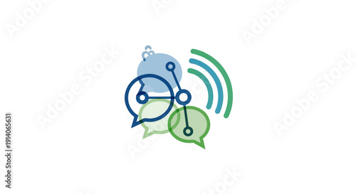 Abstract visual representing communication and connectivity