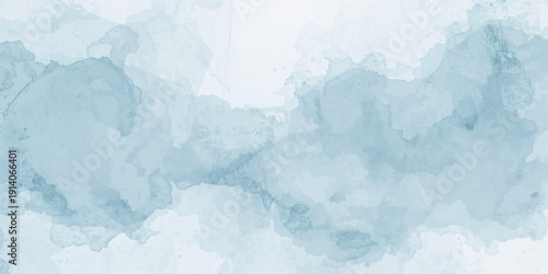 Abstract blue watercolor background with a vintage paper texture and cold marble pattern featuring winter ice paint strokes for an artistic sky wallpaper design