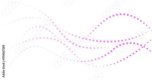 ピンク色の曲線のある点線