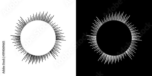 Dynamic abstract spiral sound wave rhythm lines. Circular spiral sound wave rhythm of lines. Circular futuristic abstract lines, black and white background.