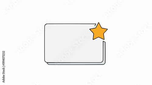 Golden star on a card.