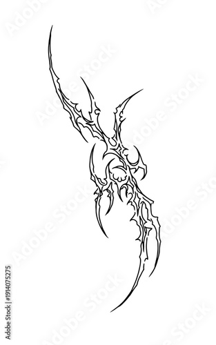 Cybersigilism tattoo design for body