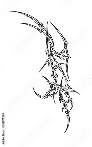 Cybersigilism tattoo design for body