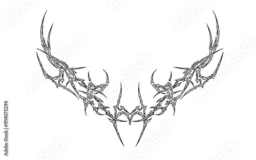 Cybersigilism tattoo design for body