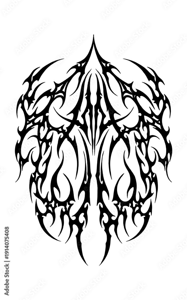 Fototapeta premium Tribal sigilism tattoo design