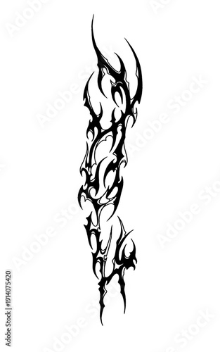 Cybersigilism tattoo design for body
