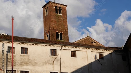 Tower in the Skyline of Treviso, Italy