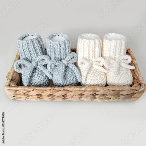 Baby knit booties