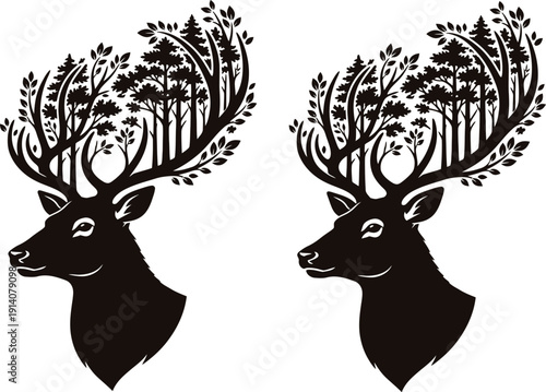 deer silhouette vector