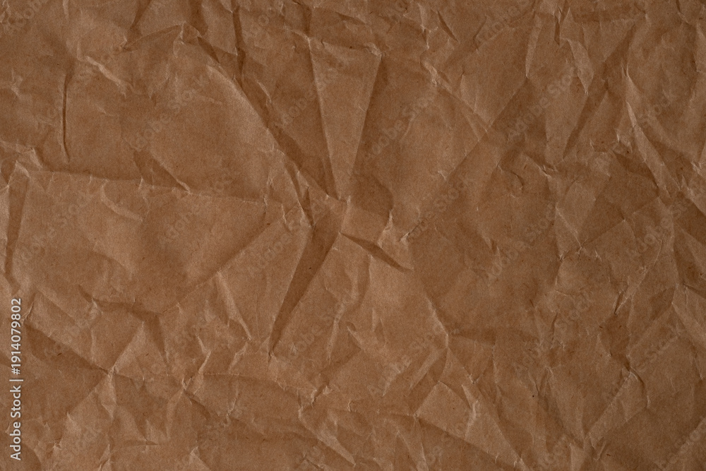 Obraz premium crumpled brown paper