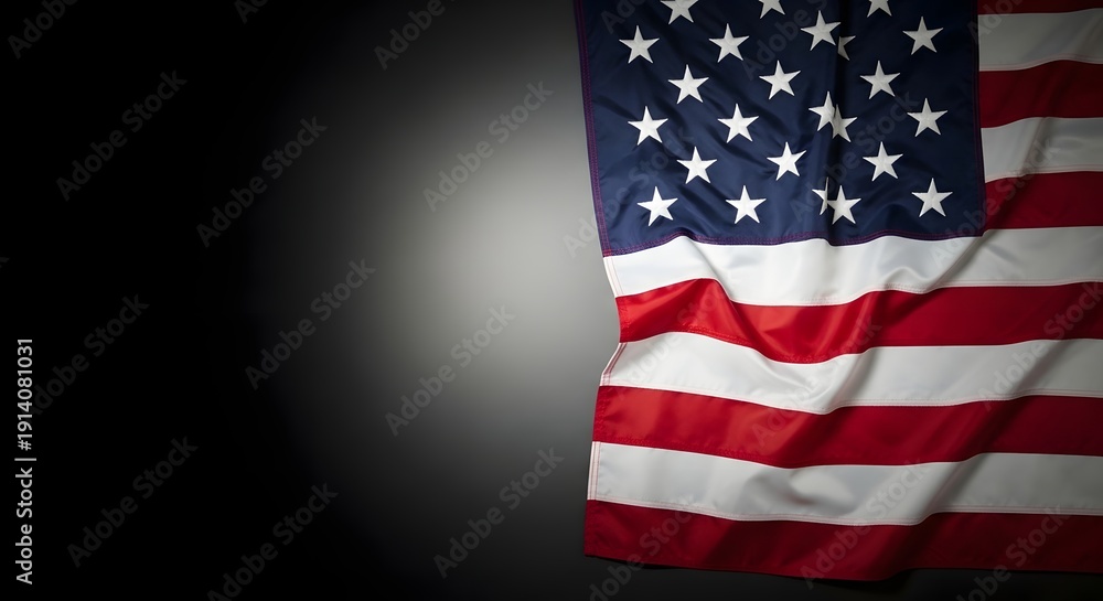 Fototapeta premium Memorial day tribute honoring fallen heroes with american flag symbolism