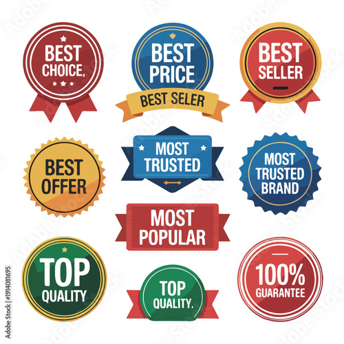Best Seller, Best Price & Guarantee Badge Collection