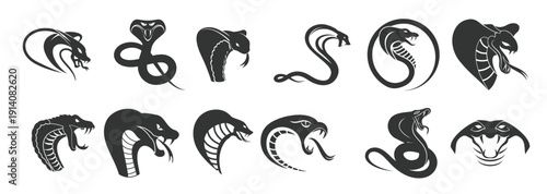 collection of cobra logos