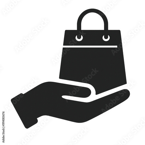 Hand holding shopping bag for secure and convenient delivery