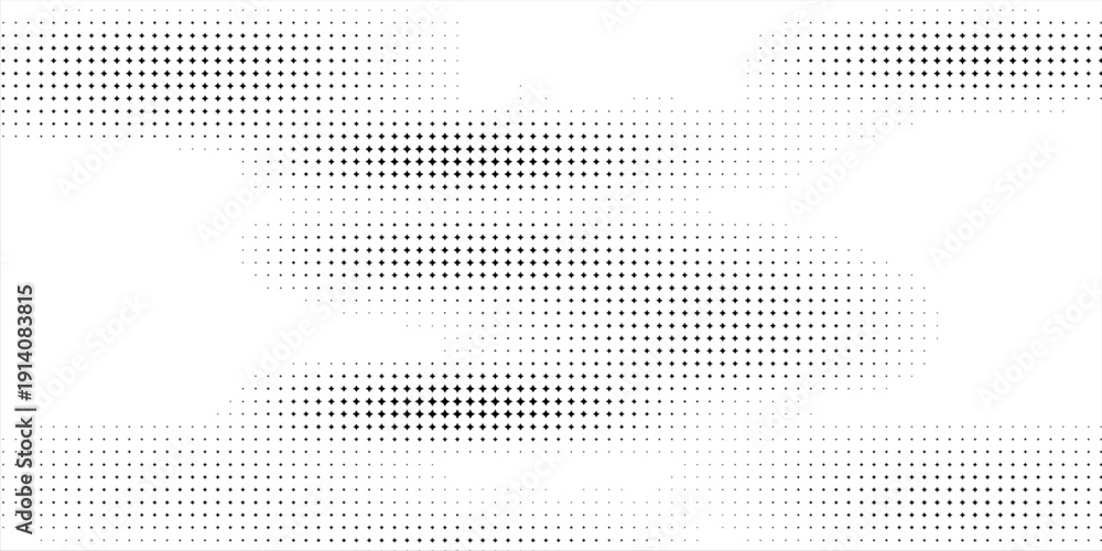 Fototapeta premium Grunge halftone corner gradient. Distress fading grit noise background. Retro pixel backdrop texture. Black and white sand wallpaper. Vector textured gritty surface. Anime or manga style comic overlay