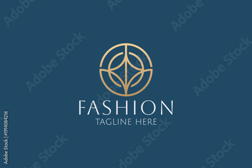 Fashion Elegant Abstract Golden Logo Design with Modern Style Identity Concept