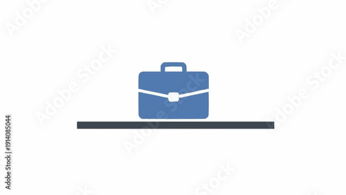 Blue Briefcase on a Surface.