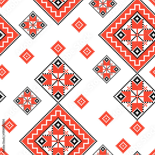 Seamless ornamental pattern, symbols of nature, wealth, harvest