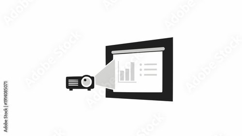 Φωτογραφία Projector Displaying Graph on Screen.