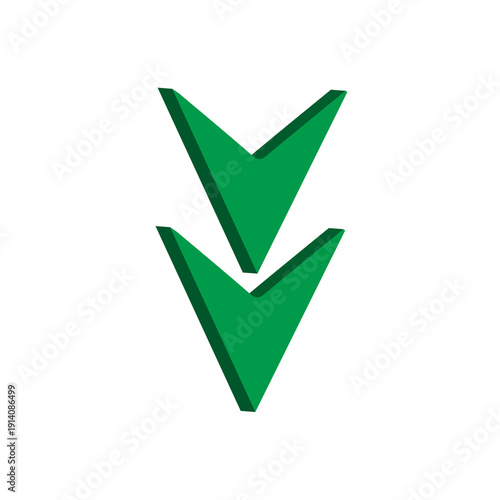 3D Green Double Arrow Down Icon Navigation Direction Pointer Symbol Modern Glossy UI App Interface Element High Resolution Isolated Transparent Background Free Download 3D Green Double Arrow Down Icon Navigation Direction Pointer Symbol Modern Glossy UI App Interface Element High Resolution Isolated Transparent Background - GFXLoad