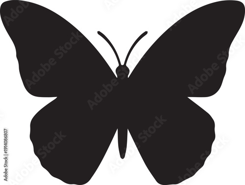 Minimalist Monarch Butterfly Silhouettes for Nature Design